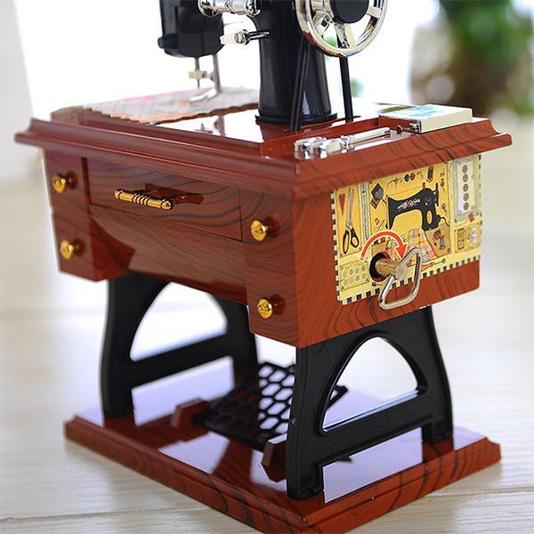 Mini Sewing Machine Music Box