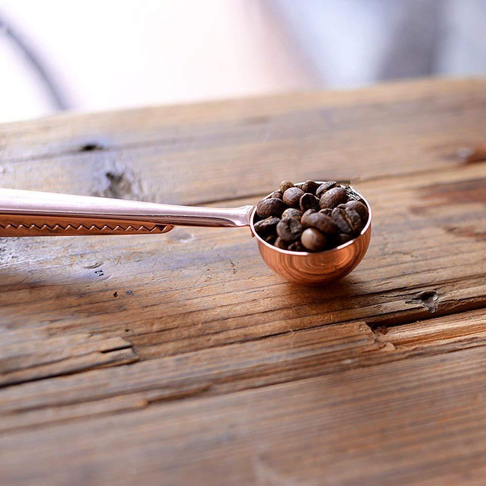 Stainless Steel Coffee Scoop with Bag Seal Clip