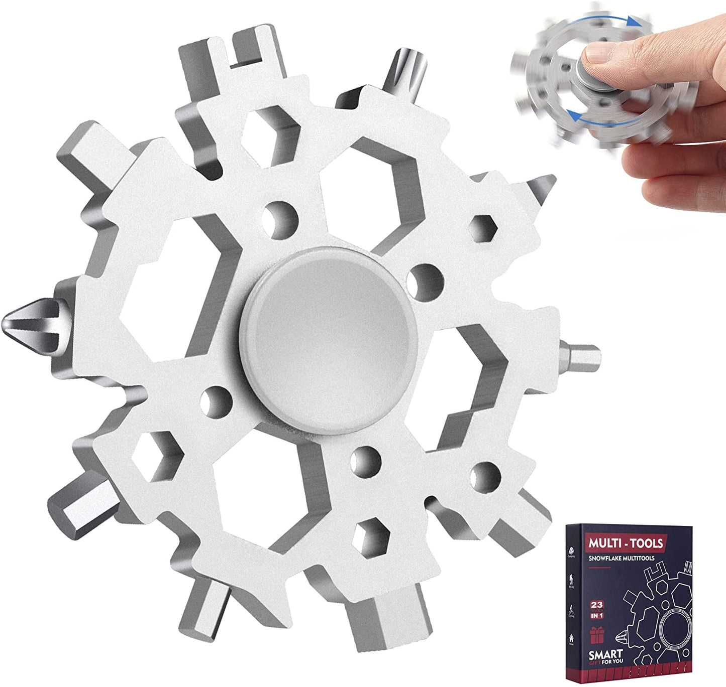 23-in-1 Fidget Spinner Snowflake Multitool