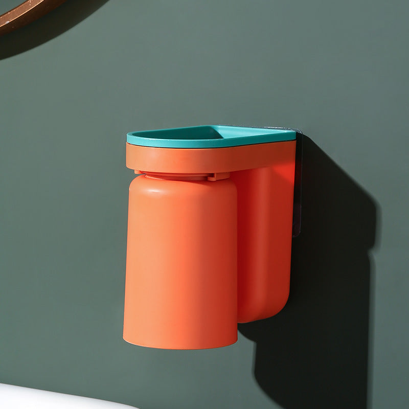 Wall mounted toothbrush holder