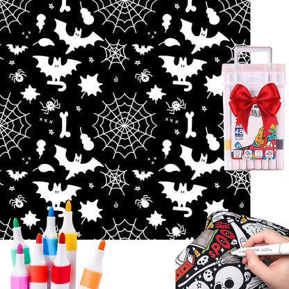 ✨Last Day 50% OFF🎨DIY Coloring Blanket with Markers🎁Perfect Gift For Family & Friends