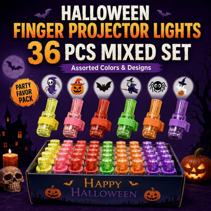 🔥 Last Day 40% OFF — Spooky Halloween Pattern Finger Projector Lights Party Favors & Spooky Fun🎃