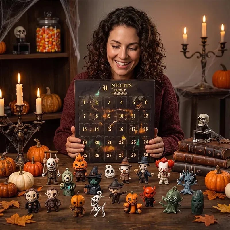 🔥Fast Shipping🎃2026 Halloween Countdown Advent Calendar Gift Box - 31 Nights of Fright Blindbags Surprise Set👻