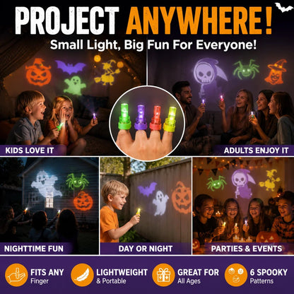 🔥 Last Day 40% OFF — Spooky Halloween Pattern Finger Projector Lights Party Favors & Spooky Fun🎃