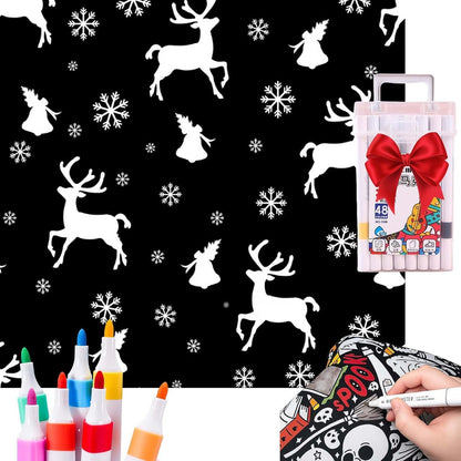 ✨Last Day 50% OFF🎨DIY Coloring Blanket with Markers🎁Perfect Gift For Family & Friends