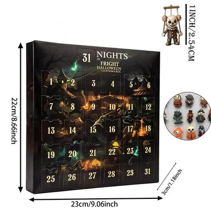 🔥Fast Shipping🎃2026 Halloween Countdown Advent Calendar Gift Box - 31 Nights of Fright Blindbags Surprise Set👻
