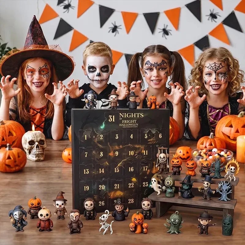 🔥Fast Shipping🎃2026 Halloween Countdown Advent Calendar Gift Box - 31 Nights of Fright Blindbags Surprise Set👻