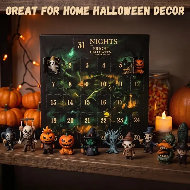 🔥Fast Shipping🎃2026 Halloween Countdown Advent Calendar Gift Box - 31 Nights of Fright Blindbags Surprise Set👻