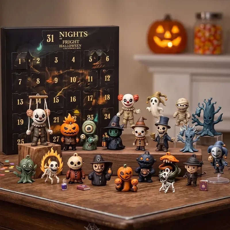 🔥Fast Shipping🎃2026 Halloween Countdown Advent Calendar Gift Box - 31 Nights of Fright Blindbags Surprise Set👻