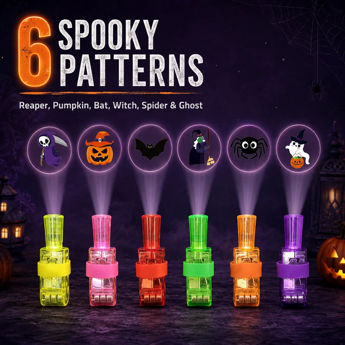 🔥 Last Day 40% OFF — Spooky Halloween Pattern Finger Projector Lights Party Favors & Spooky Fun🎃