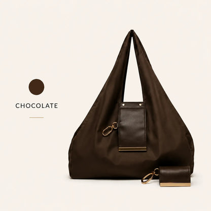SOWINLY™ Varelli Charm Transformable Bag – Stylish Vegan Leather Tote & Keychain Charm
