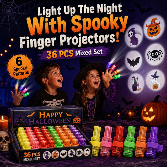 🔥 Last Day 40% OFF — Spooky Halloween Pattern Finger Projector Lights Party Favors & Spooky Fun🎃