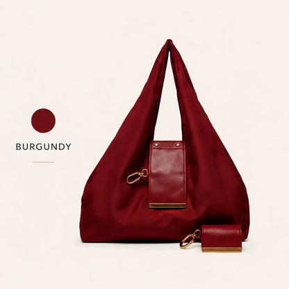 SOWINLY™ Varelli Charm Transformable Bag – Stylish Vegan Leather Tote & Keychain Charm