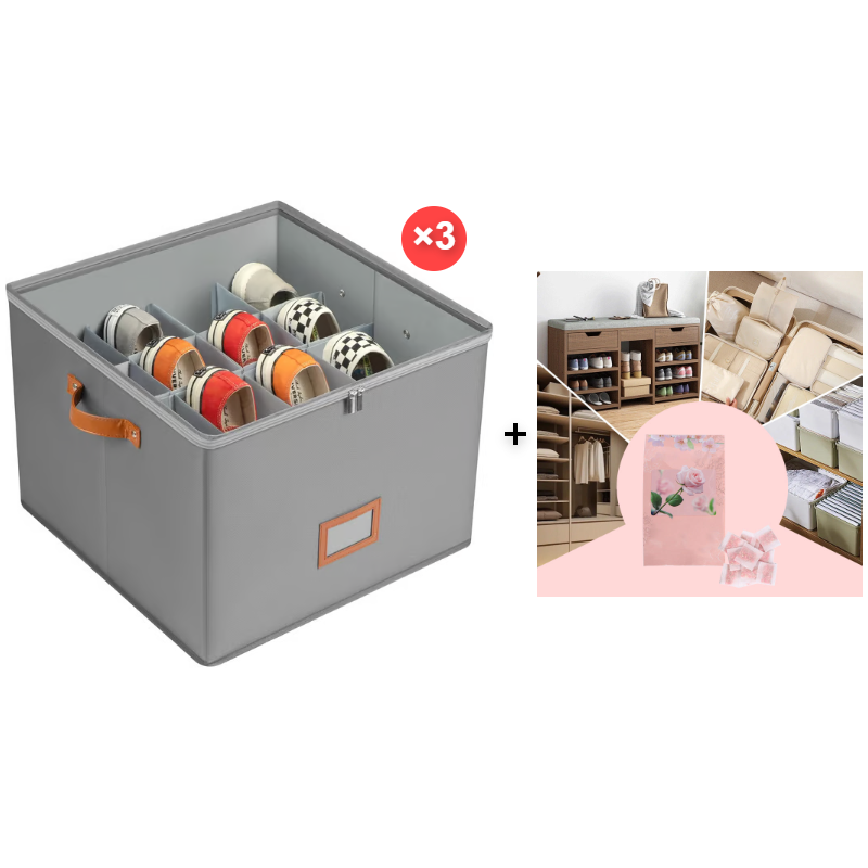 ⏳Limited time 50% off💥Oxford Fabric Foldable Design Shoe Organizer, Storage Box