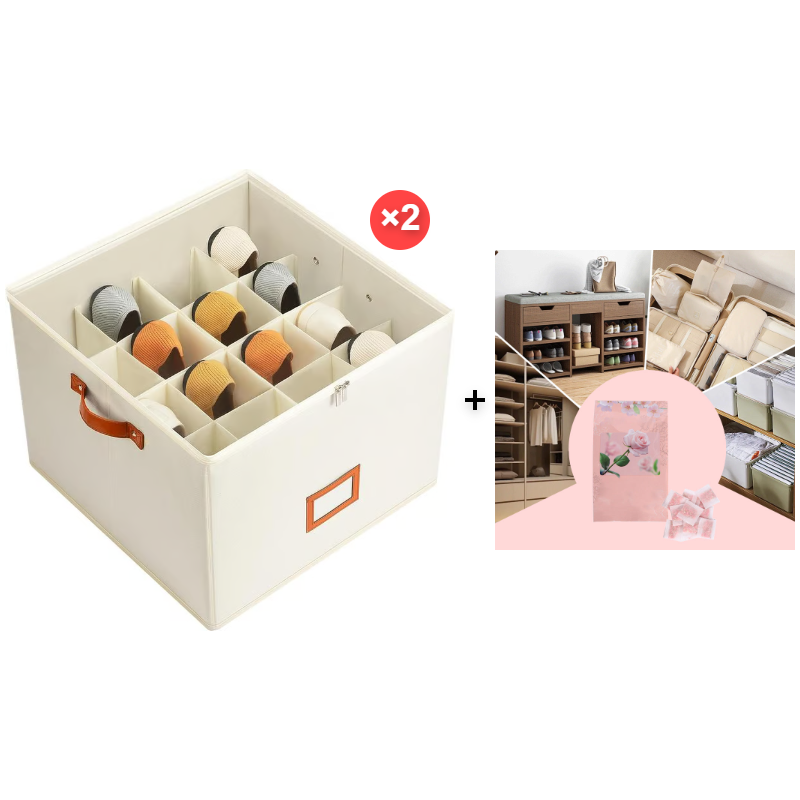⏳Limited time 50% off💥Oxford Fabric Foldable Design Shoe Organizer, Storage Box