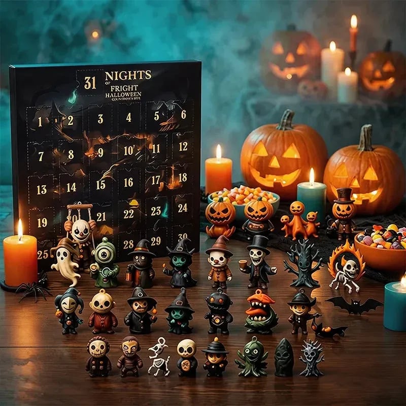 🔥Fast Shipping🎃2026 Halloween Countdown Advent Calendar Gift Box - 31 Nights of Fright Blindbags Surprise Set👻