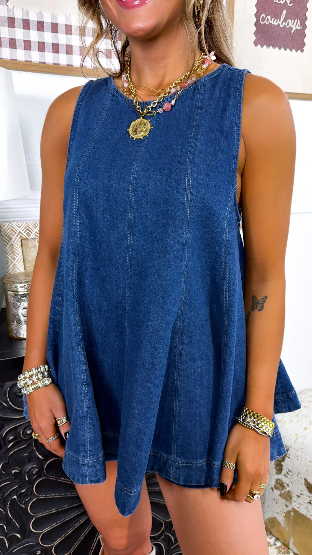 Georgia Blue Denim Top + FREE Matching Shorts