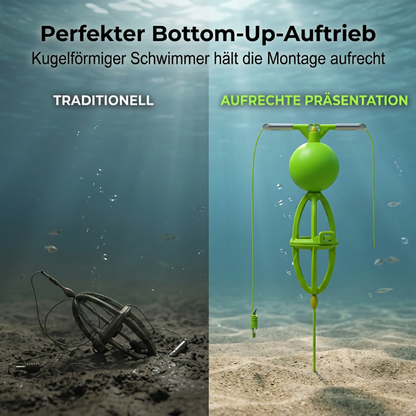 Tangle-Free Bottom-Up Feeder Basket Fishing System