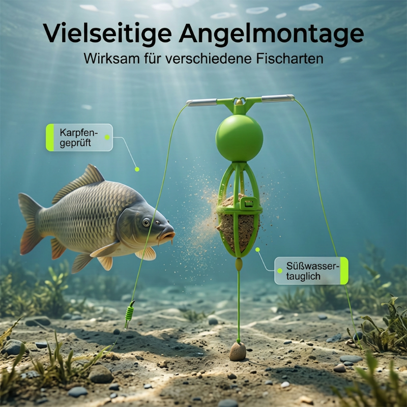 Tangle-Free Bottom-Up Feeder Basket Fishing System
