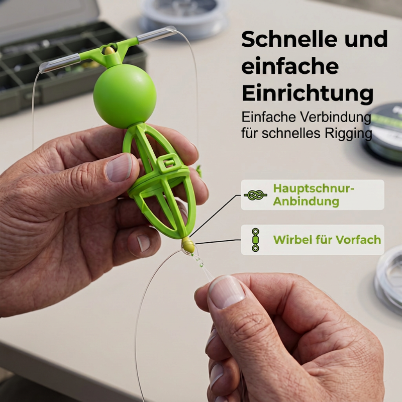 Tangle-Free Bottom-Up Feeder Basket Fishing System