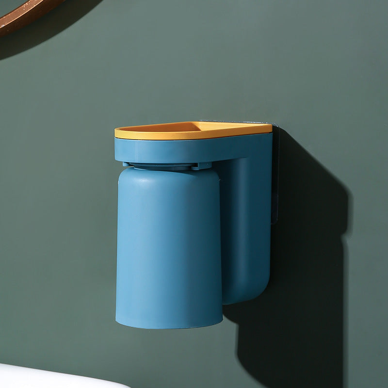 Wall mounted toothbrush holder