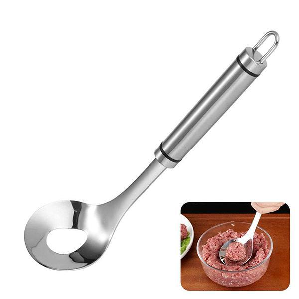 stainless steel meatballs squeezed