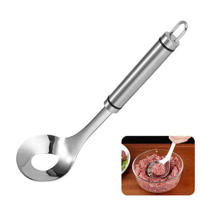 stainless steel meatballs squeezed