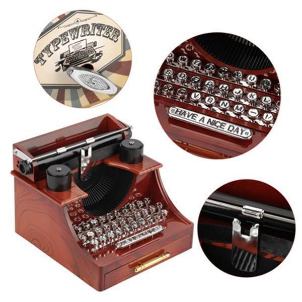 Mini typewriter music box