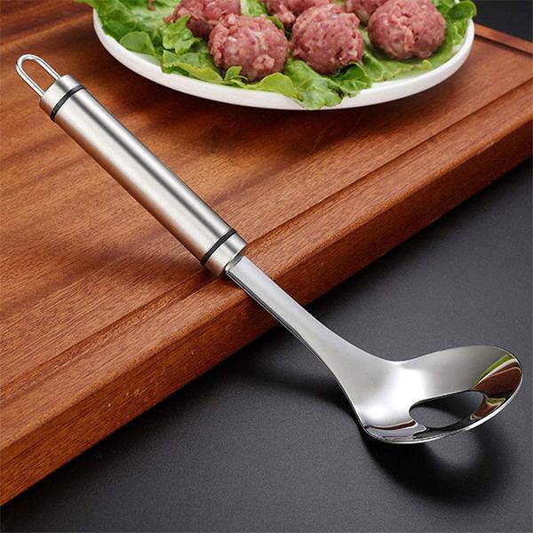 stainless steel meatballs squeezed