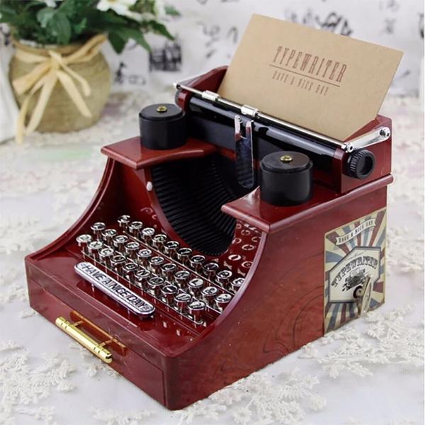 Mini typewriter music box