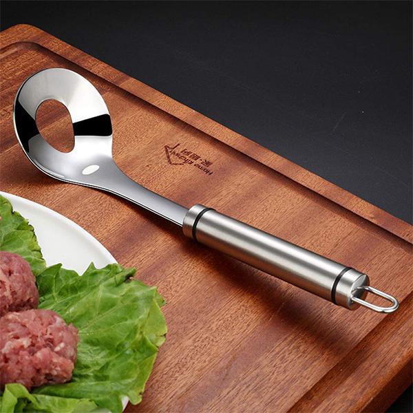 stainless steel meatballs squeezed