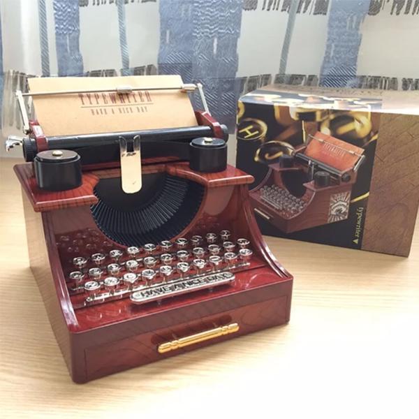 Mini typewriter music box