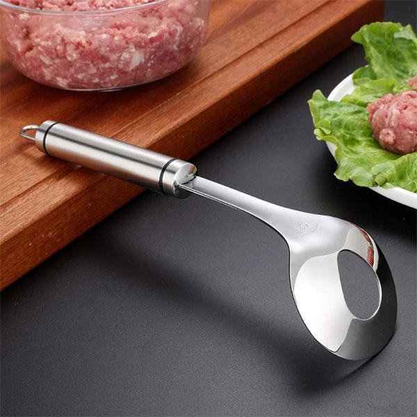 stainless steel meatballs squeezed