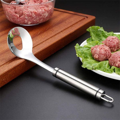 stainless steel meatballs squeezed