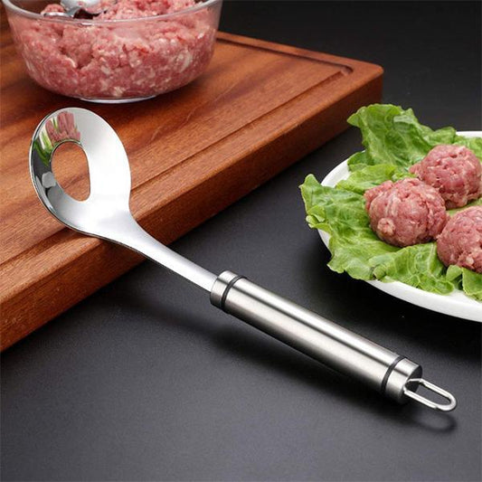 stainless steel meatballs squeezed