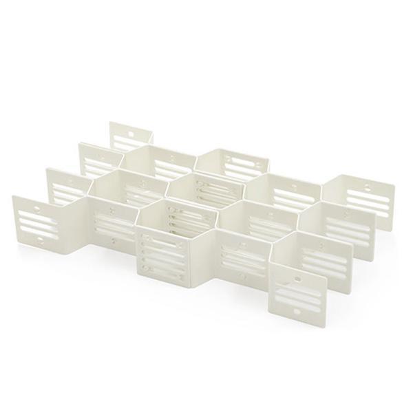 (12 PCS)DIY Plastic Grid Honeycomb Drawer Divider