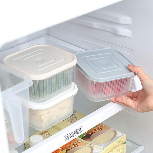Kitchen thick multi-color fruit fresh-keeping with drain pad sealed storage box