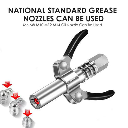 🎁2024 New Year Hot Sale🎁Strong Lock on Grease Couplers with Spring Flex Hose