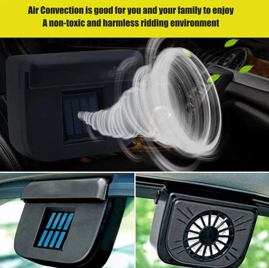 Solar car fan