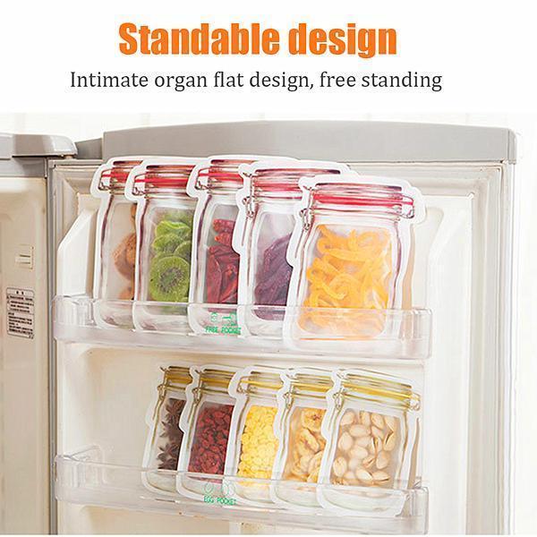 Reusable Mason bottle ziplock bag(10 PCS)
