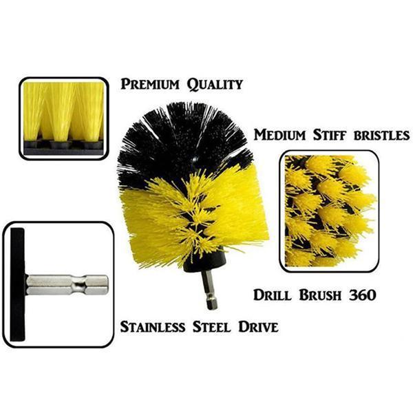 Electric drill brush head