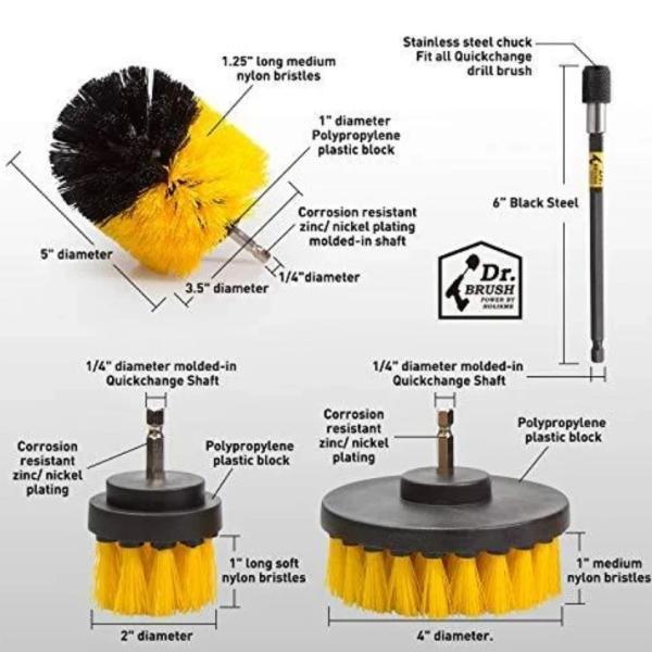 Electric drill brush head
