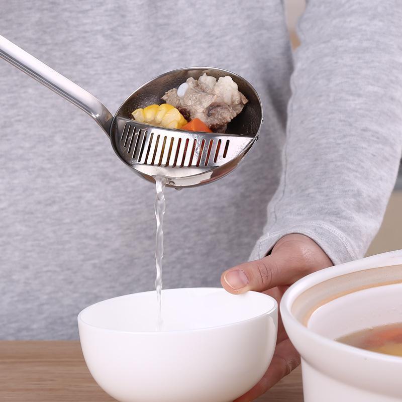 Removable Stainless Steel Dual-use Soup Spoon Filter