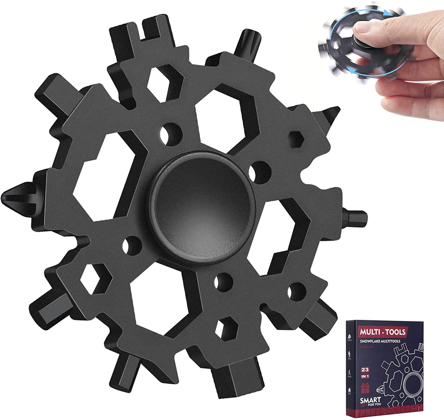 23-in-1 Fidget Spinner Snowflake Multitool