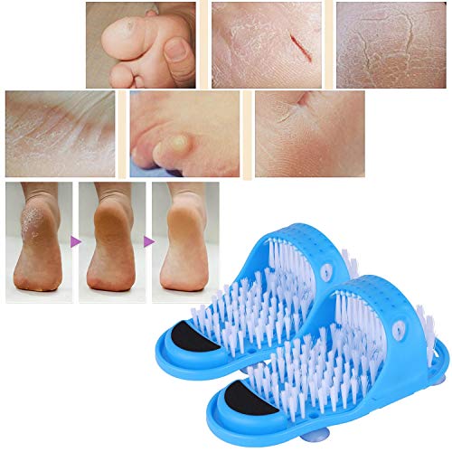 Bathroom exfoliating massage slippers