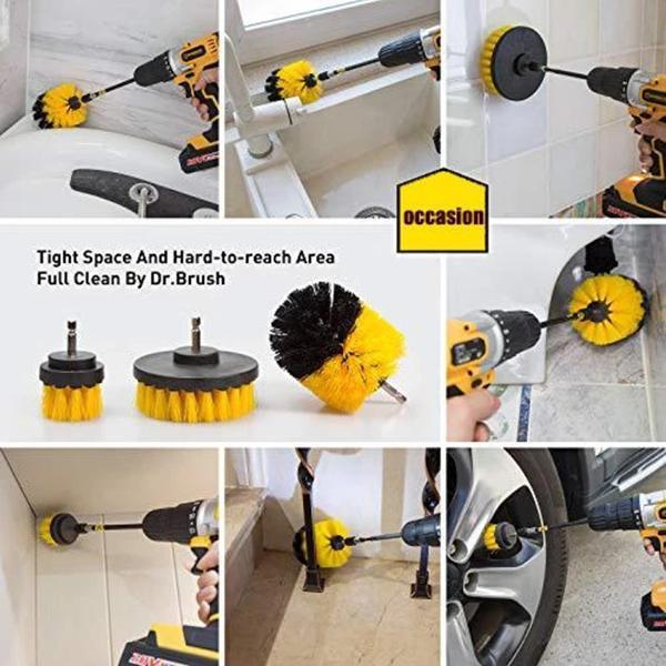 Electric drill brush head
