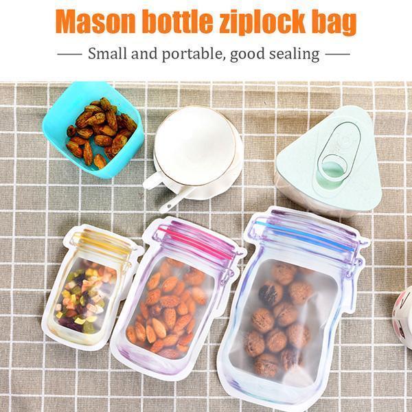 Reusable Mason bottle ziplock bag(10 PCS)