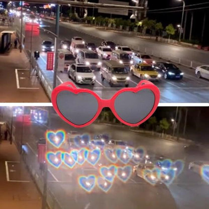 3D Heart-shaped special effect glasses