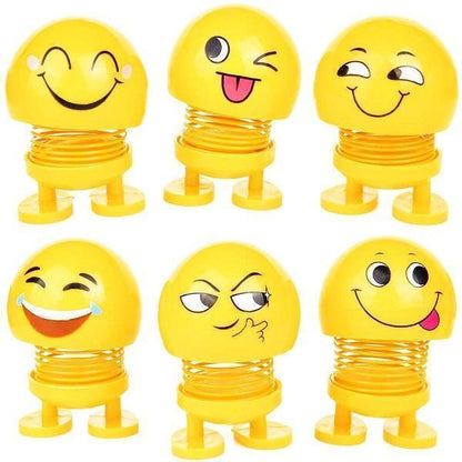 Emoji Shaking Head Dolls Smiley Face Dancing Nodding Toys(8 Pcs)