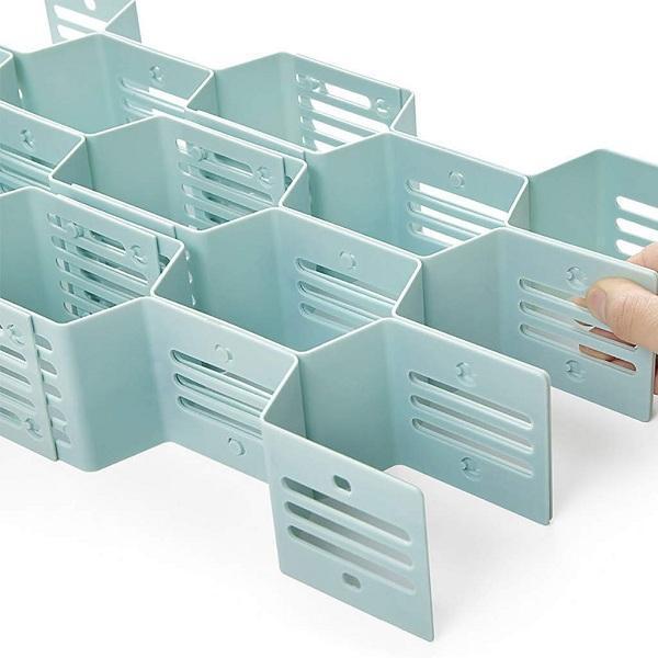 (12 PCS)DIY Plastic Grid Honeycomb Drawer Divider
